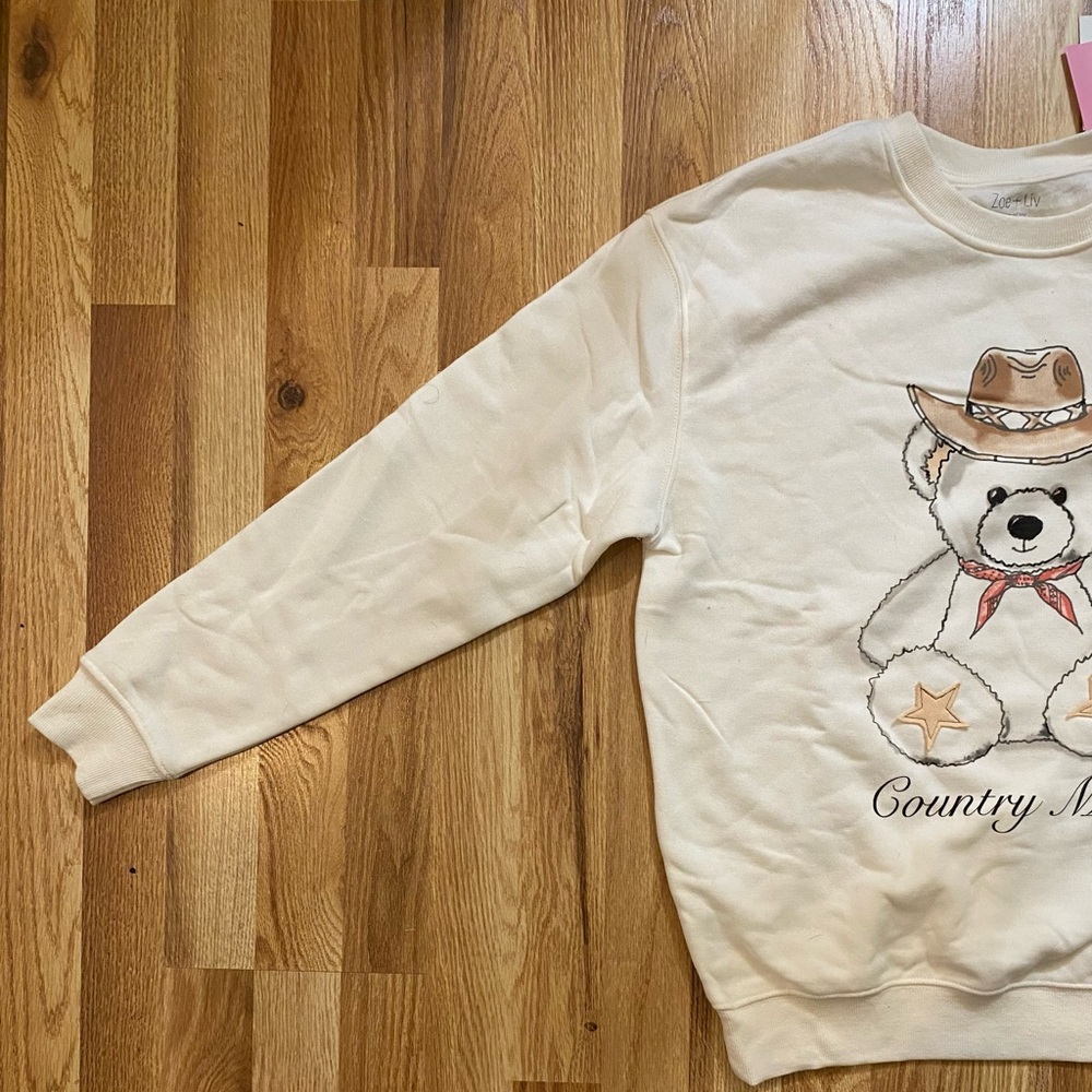 White Bear Country Music Graphic Sweat Shirt Size Medium NWT - Picture 4 of 10